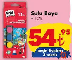 PRİTT SULU BOYA 12'Lİ fiyat ve kampanya bilgisi